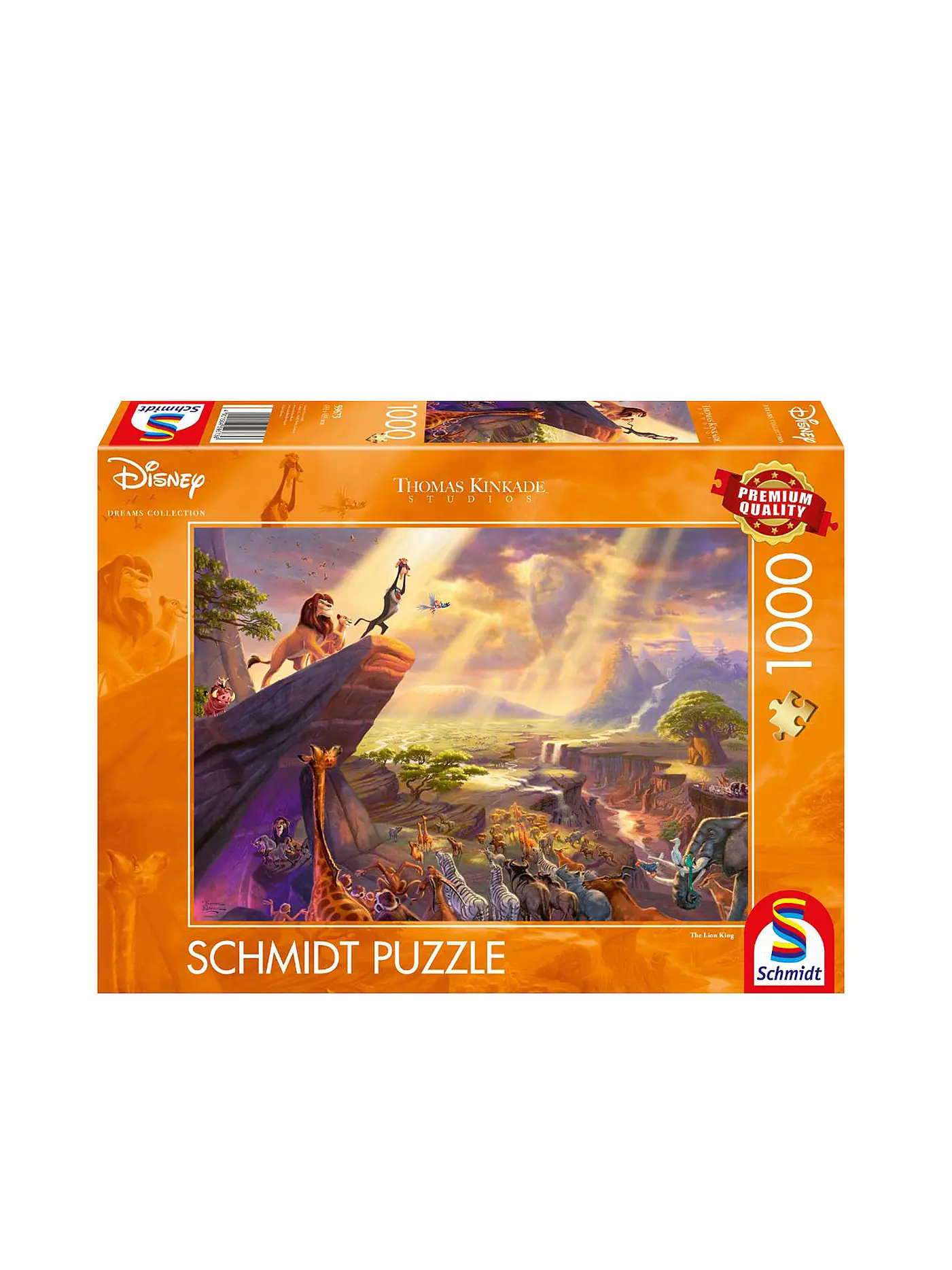 SCHMIDT-SPIELE | Puzzle - Thomas Kinkade Studios: Disney Dreams Collection - König der Löwen 1000 Teile | 